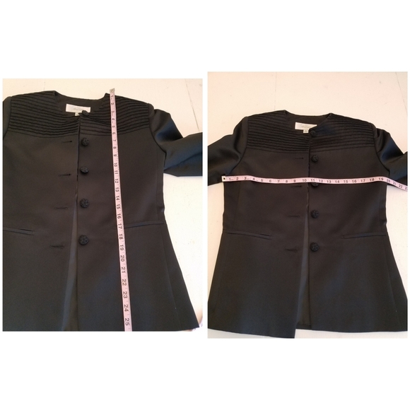 Vintage Oleg Cassini Women's 2 Pc Jacket Pantsuit Black  Size 8 - Picture 10 of 16